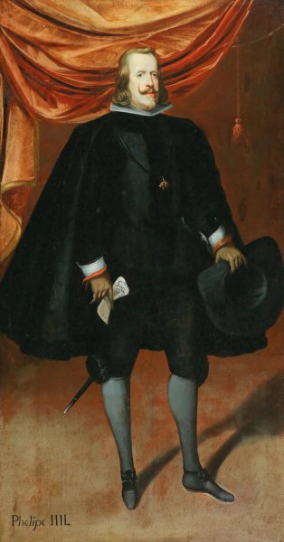 Portrait of King Philip IV, dressed in black and wearing the Order of the Golden Fleece by Diego Velazquez - Hand-Painted Oil Painting Reproduction