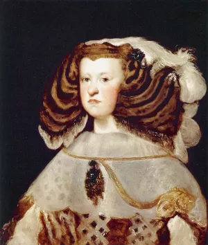 Portrait of Mariana of Austria, Queen of Spain Oil painting by Diego Velazquez