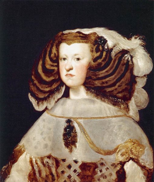 Portrait of Mariana of Austria, Queen of Spain by Diego Velazquez - Hand-Painted Oil Painting Reproduction