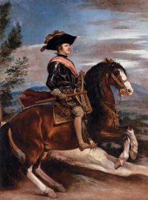 Portrait of Philip IV of Spain on Horseback by Diego Velazquez Oil Painting