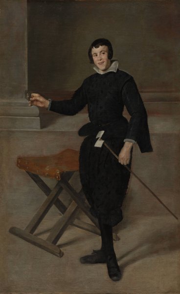Portrait of the Jester Calabazas  by Diego Velazquez - Hand-Painted Oil Painting Reproduction