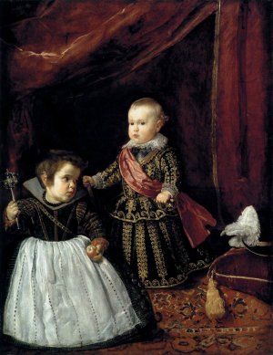 Prince Baltasar Carlos with a Dwarf by Diego Velazquez Oil Painting