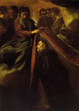 St. Ildefonso Receiving the Chasuble from the Virgin by Diego Velazquez Oil Painting