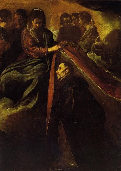St. Ildefonso Receiving the Chasuble from the Virgin by Diego Velazquez - Hand-Painted Oil Painting Reproduction