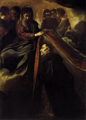 St Ildefonso Receiving the Chasuble from the Virgin by Diego Velazquez Oil Painting