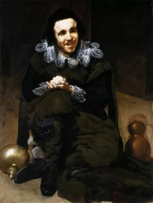 The Dwarf Don Juan Calabazas, called Calabacillas by Diego Velazquez Oil Painting