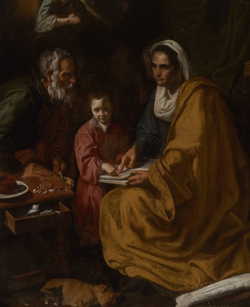 The Education of the Virgin  by Diego Velazquez - Hand-Painted Oil Painting Reproduction
