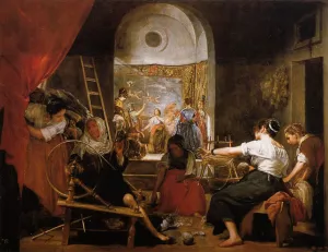 The Fable of Arachne painting by Diego Velazquez