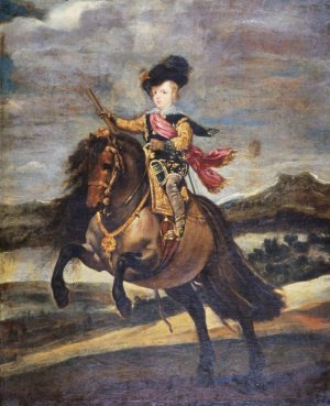 The Infante Baltasar Carlos on Horseback by Diego Velazquez Oil Painting