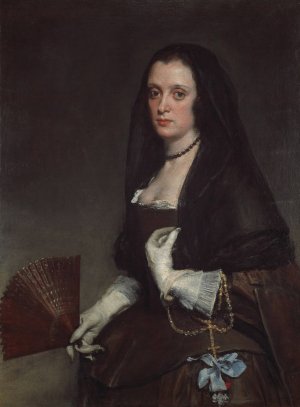 The Lady with a Fan by Diego Velazquez Oil Painting
