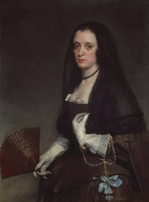 The Lady with a Fan by Diego Velazquez Oil Painting