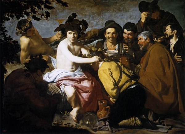 Main Product Photo of The Triumph of Bacchus Los Borrachos, The Topers Painting by Diego Velazquez