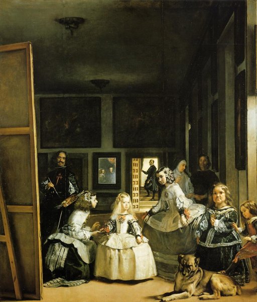 Main Product Photo of Velazquez and the Royal Family also known as Las Meninas Painting by Diego Velazquez