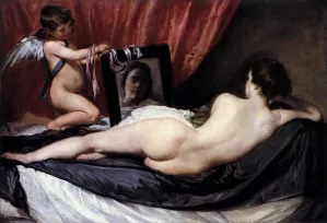 Venus at her Mirror The Rokeby Venus painting by Diego Velazquez