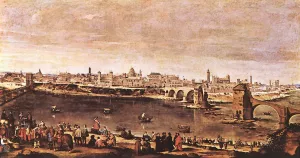View of Zaragoza by Diego Velazquez - Oil Painting Reproduction