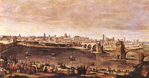 View of Zaragoza Oil painting by Diego Velazquez