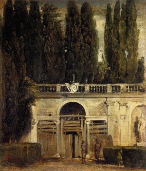 Villa Medici in Rome also known as Facade of the Grotto-Logia by Diego Velazquez Oil Painting