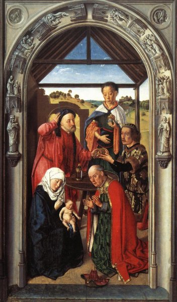 Adoration of the Magi by Dieric The Elder Bouts - Hand-Painted Oil Painting Reproduction