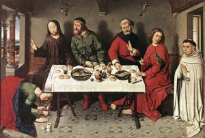 Christ in the House of Simon Oil painting by Dieric The Elder Bouts