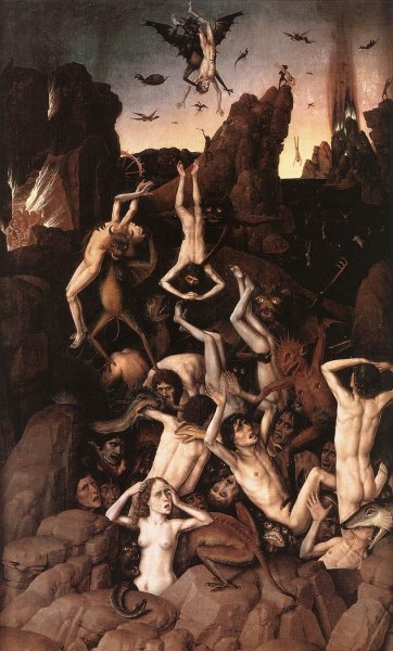 Hell by Dieric The Elder Bouts - Hand-Painted Oil Painting Reproduction