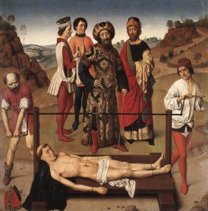 Martyrdom of St Erasmus Central Panel Oil painting by Dieric The Elder Bouts