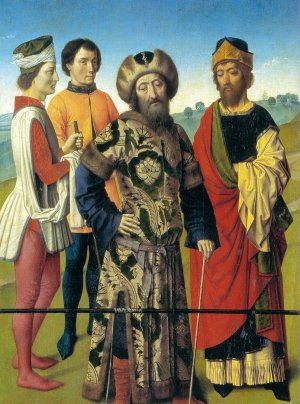 Martyrdom of St Erasmus Detail Oil painting by Dieric The Elder Bouts