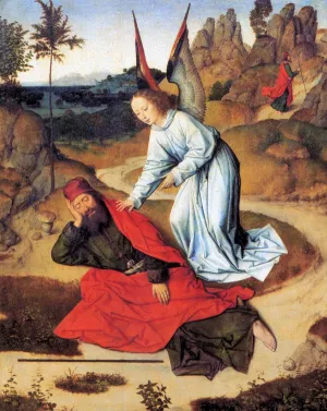 Prophet Elijah in the Desert by Dieric The Elder Bouts Oil Painting