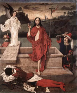 Resurrection painting by Dieric The Elder Bouts