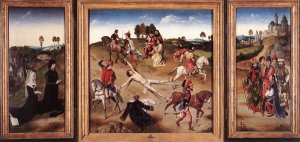 St Hippolyte Triptych Oil painting by Dieric The Elder Bouts