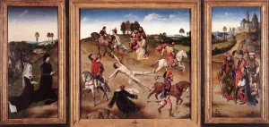 St Hippolyte Triptych Oil painting by Dieric The Elder Bouts
