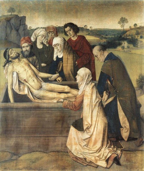 The Entombment by Dieric The Elder Bouts - Hand-Painted Oil Painting Reproduction