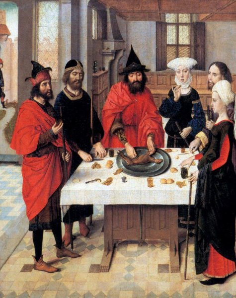 The Feast of the Passover by Dieric The Elder Bouts - Hand-Painted Oil Painting Reproduction