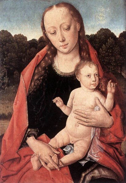 Main Product Photo of The Virgin and Child Painting by Dieric The Elder Bouts