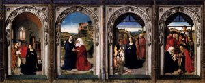 Triptych of the Virgin Oil painting by Dieric The Elder Bouts