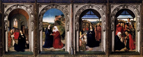 Triptych of the Virgin by Dieric The Elder Bouts - Hand-Painted Oil Painting Reproduction