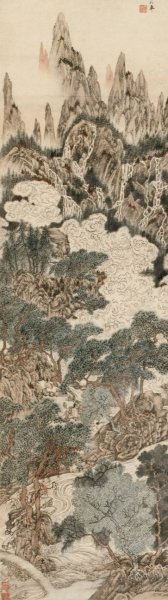 Main Product Photo of Morning Sun over the Heavenly Citadel Peak  Painting by Ding Yunpeng