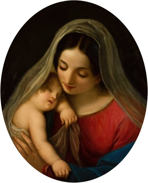 Madonna und Kind  by Diodato Massimo - Hand-Painted Oil Painting Reproduction
