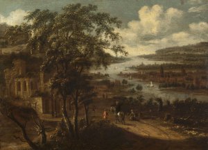 Landscape by Dionijs Verburg Oil Painting