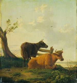 Cattle by Dionys Van Dongen Oil Painting