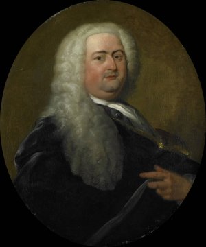 Portrait of Adriaen Paets, Director of the Rotterdam Chamber of the Dutch East India Company, elected 1734 by Dionys Van Nijmegen Oil Painting