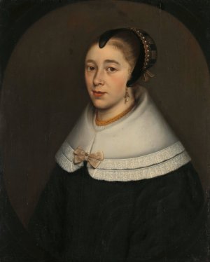 Portrait of a Woman, thought to be Catharina Kettingh, Wife of Bartholomeus Vermuyden by Dirck Craey Oil Painting