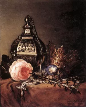 Still-Life with Symbols of the Virgin Mary by Dirck De Bray Oil Painting
