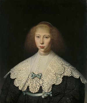 Agatha Geelvinck by Dirck Dircksz Van Santvoort Oil Painting