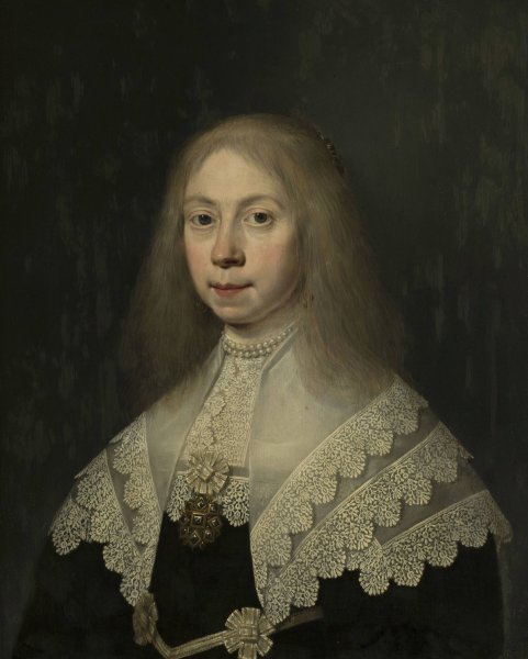 Main Product Photo of Portrait of a young lady  Painting by Dirck Dircksz Van Santvoort