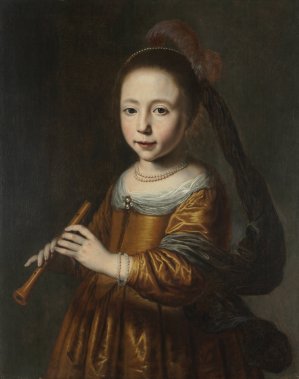 Portrait of Elizabeth Spiegel by Dirck Dircksz Van Santvoort Oil Painting