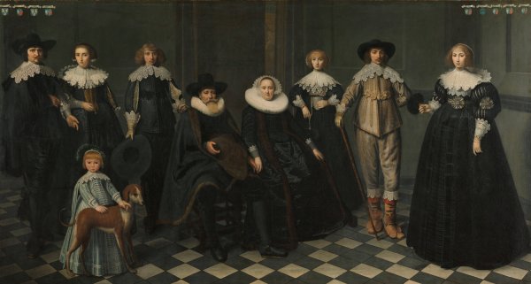 Main Product Photo of Portrait of the Family of Dirck Bas Jacobsz, Burgomaster of Amsterdam  Painting by Dirck Dircksz Van Santvoort