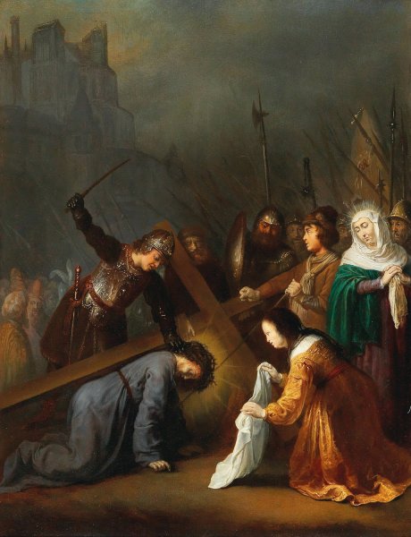 Main Product Photo of The Veil of Saint Veronica Painting by Dirck Dircksz Van Santvoort