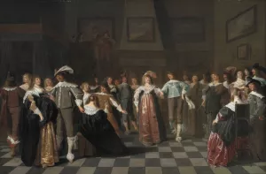A Ball by Dirck Hals Oil Painting