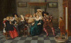 A Banquet by Dirck Hals Oil Painting