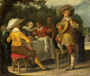 An Outdoor Party by Dirck Hals Oil Painting